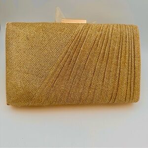 Sondra Roberts Gold Metallic clutch